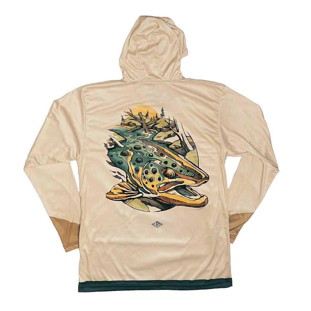 Lakes Rivers Streams Brown Trout Waters Hoodie Men's in One Color